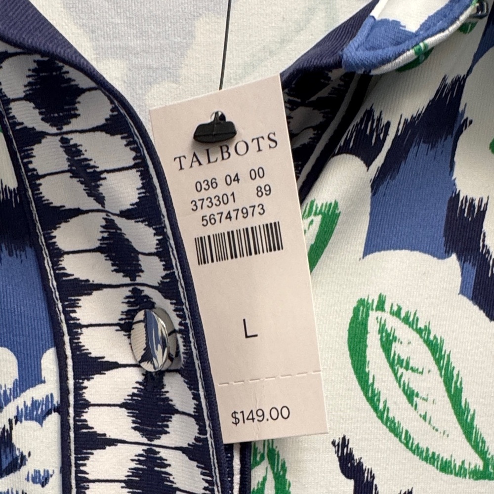 Talbots EFFORTLESS JERSEY TWIST SHIRTDRESS NWT - Picture 3 of 7